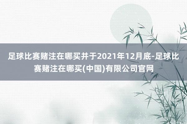足球比赛赌注在哪买并于2021年12月底-足球比赛赌注在哪买(中国)有限公司官网