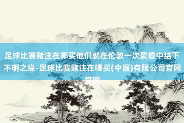 足球比赛赌注在哪买他们就在伦敦一次聚餐中结下不明之缘-足球比赛赌注在哪买(中国)有限公司官网