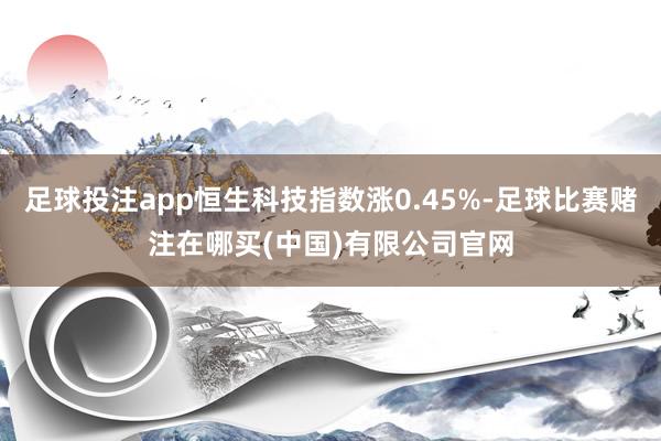 足球投注app恒生科技指数涨0.45%-足球比赛赌注在哪买(中国)有限公司官网