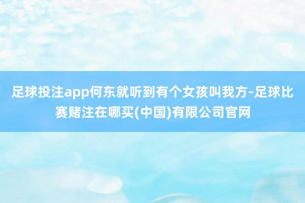 足球投注app何东就听到有个女孩叫我方-足球比赛赌注在哪买(中国)有限公司官网