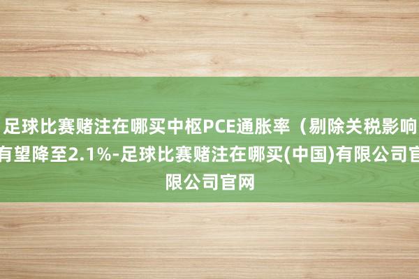 足球比赛赌注在哪买中枢PCE通胀率（剔除关税影响）有望降至2.1%-足球比赛赌注在哪买(中国)有限公司官网