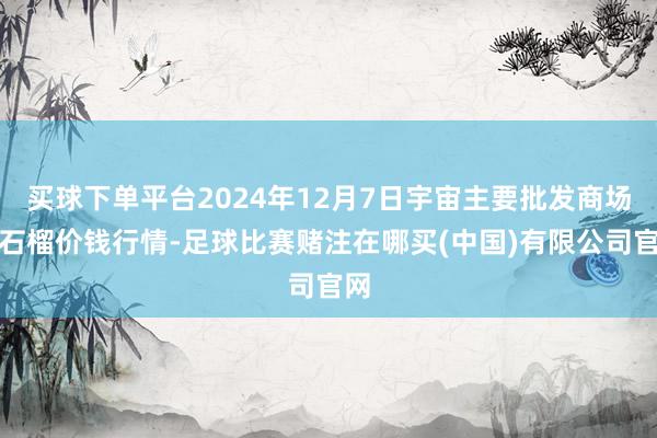 买球下单平台2024年12月7日宇宙主要批发商场番石榴价钱行情-足球比赛赌注在哪买(中国)有限公司官网