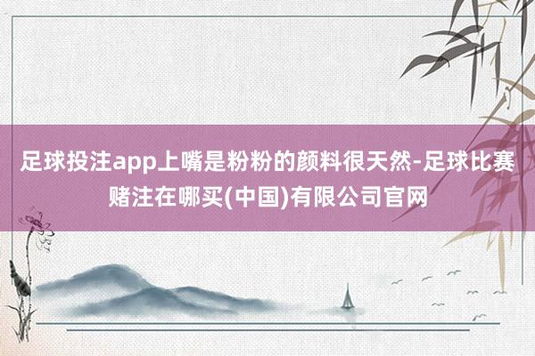 足球投注app上嘴是粉粉的颜料很天然-足球比赛赌注在哪买(中国)有限公司官网