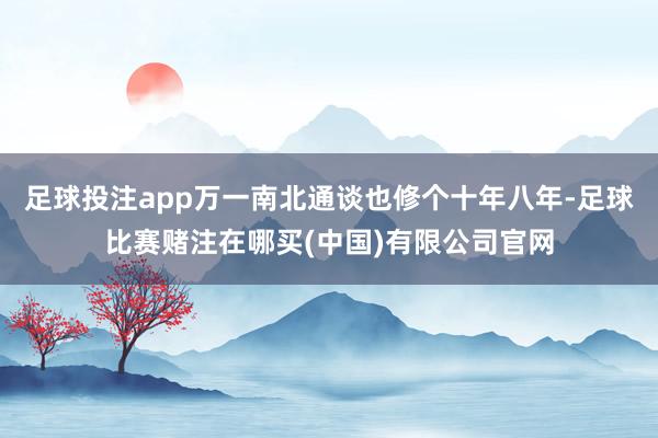 足球投注app万一南北通谈也修个十年八年-足球比赛赌注在哪买(中国)有限公司官网