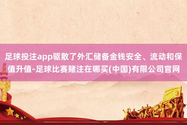 足球投注app驱散了外汇储备金钱安全、流动和保值升值-足球比赛赌注在哪买(中国)有限公司官网