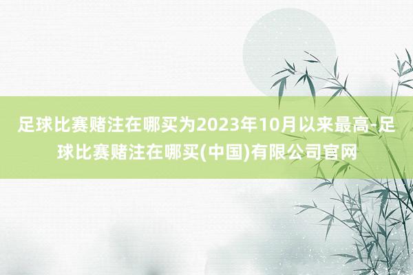 足球比赛赌注在哪买为2023年10月以来最高-足球比赛赌注在哪买(中国)有限公司官网
