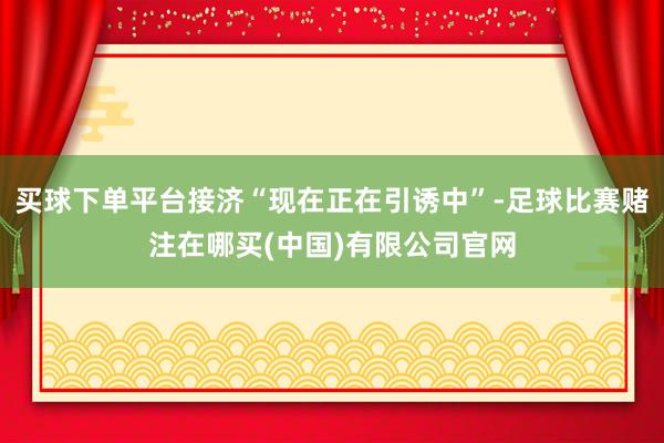 买球下单平台接济“现在正在引诱中”-足球比赛赌注在哪买(中国)有限公司官网