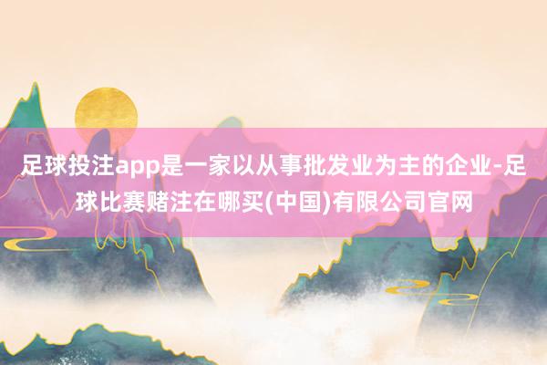 足球投注app是一家以从事批发业为主的企业-足球比赛赌注在哪买(中国)有限公司官网