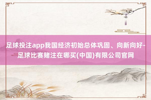 足球投注app我国经济初始总体巩固、向新向好-足球比赛赌注在哪买(中国)有限公司官网
