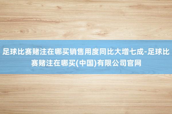 足球比赛赌注在哪买销售用度同比大增七成-足球比赛赌注在哪买(中国)有限公司官网