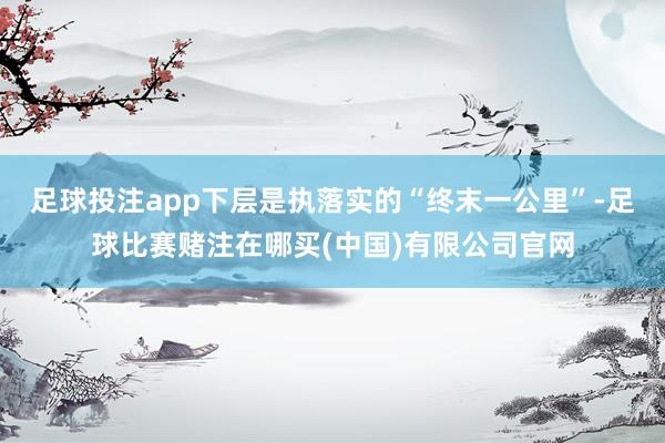 足球投注app下层是执落实的“终末一公里”-足球比赛赌注在哪买(中国)有限公司官网