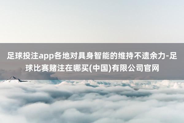 足球投注app各地对具身智能的维持不遗余力-足球比赛赌注在哪买(中国)有限公司官网
