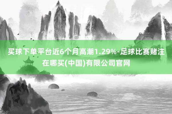 买球下单平台近6个月高潮1.29%-足球比赛赌注在哪买(中国)有限公司官网