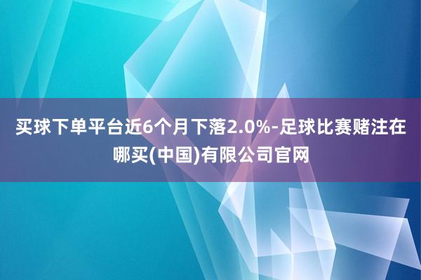 买球下单平台近6个月下落2.0%-足球比赛赌注在哪买(中国)有限公司官网