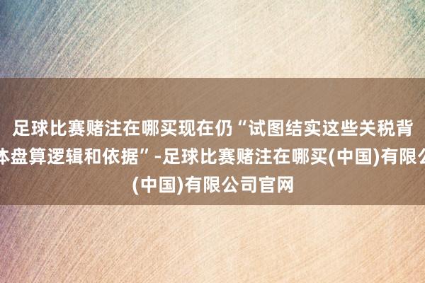 足球比赛赌注在哪买现在仍“试图结实这些关税背后的具体盘算逻辑和依据”-足球比赛赌注在哪买(中国)有限公司官网
