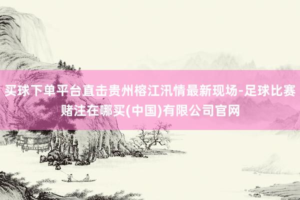 买球下单平台直击贵州榕江汛情最新现场-足球比赛赌注在哪买(中国)有限公司官网