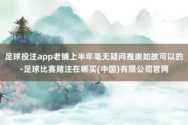 足球投注app老铺上半年毫无疑问推崇如故可以的-足球比赛赌注在哪买(中国)有限公司官网