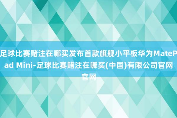 足球比赛赌注在哪买发布首款旗舰小平板华为MatePad Mini-足球比赛赌注在哪买(中国)有限公司官网