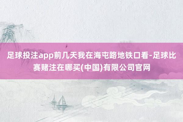 足球投注app前几天我在海屯路地铁口看-足球比赛赌注在哪买(中国)有限公司官网