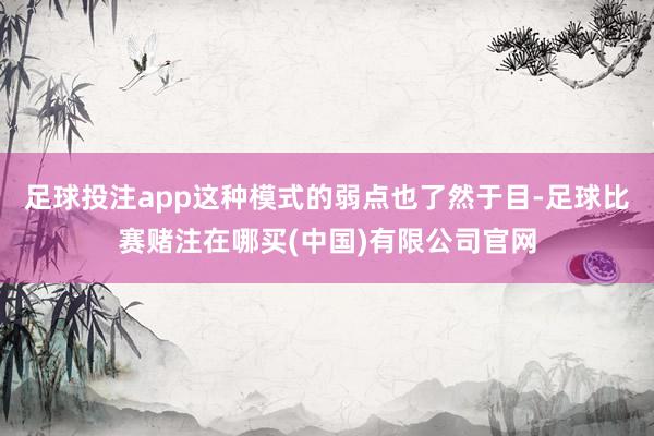 足球投注app这种模式的弱点也了然于目-足球比赛赌注在哪买(中国)有限公司官网