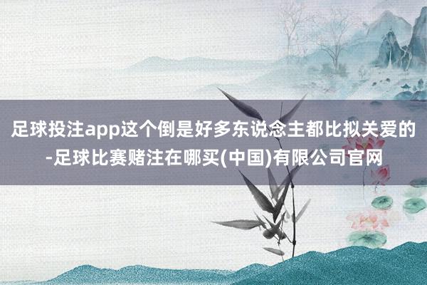 足球投注app这个倒是好多东说念主都比拟关爱的-足球比赛赌注在哪买(中国)有限公司官网