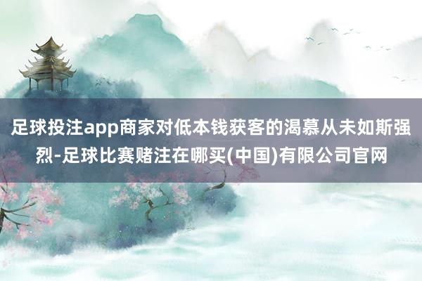 足球投注app商家对低本钱获客的渴慕从未如斯强烈-足球比赛赌注在哪买(中国)有限公司官网